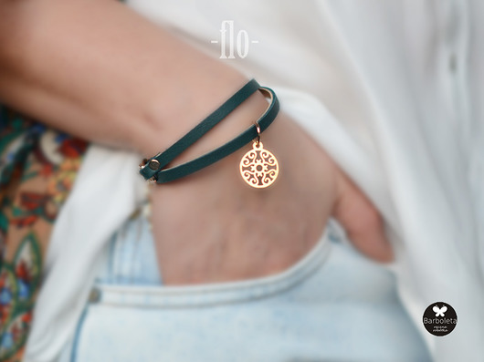 flo szmaragdowy floral gold barboleta