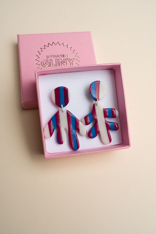 kolczyki z masy plastycznej Wiszące kolczyki Henri Matisse