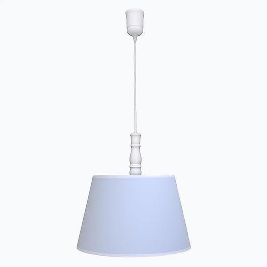 lampy do pokoju dziecka Lampa wisząca błękitna z białą lamówką