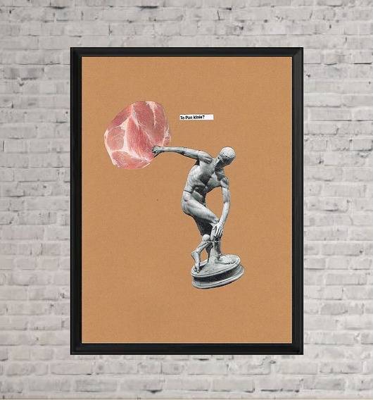 Plakat To pan klnie - Kolaż analogowy - wydruk Magda Rzeźniczak