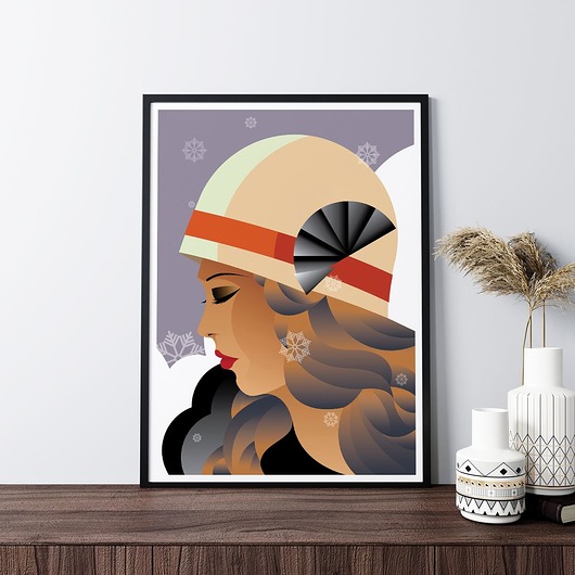 Plakat Kobieta w Kapeluszu - Art Deco