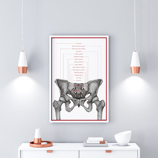Plakat anatomiczny REMEMBER Marta Pawelec Medical Art