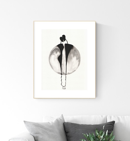 grafika 30X40 cm wykonana ręcznie MiniMalArt