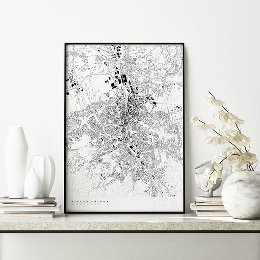 plakaty Plakat Bielsko-Biała - mapa miasta