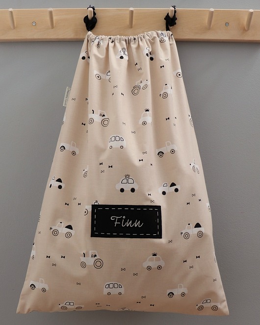 kocyki, kołderki, pościel dla dzieci Worek na pościel do przedszkola z imieniem AUTA
