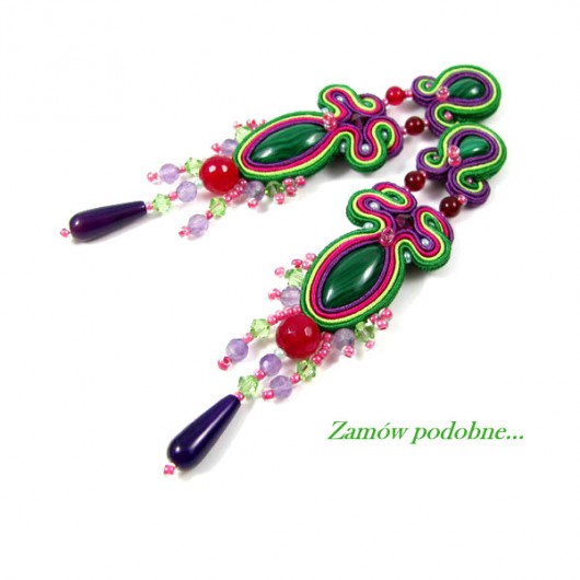 Sensuell soutache - orientalne malachity PiLLow Design