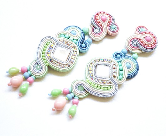 kolczyki soutache Sutaszowe kolczyki AMALFI