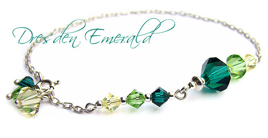 Bransoletka ze kryształ Swarovskimi Dresden Emerald Marisella
