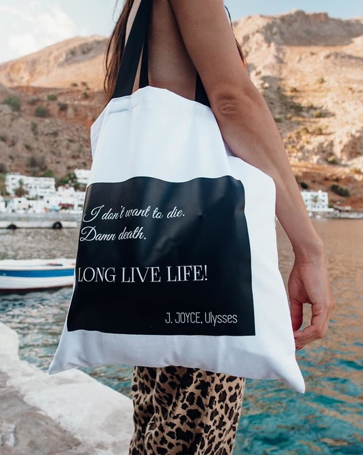 torby na zakupy Torba z cytatem, James Joyce "Ulisses"