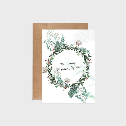Kartka na ślub, Winter flowers Joanna Klupś