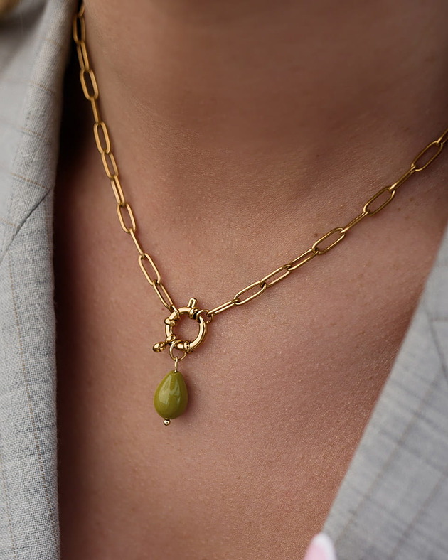 bransoletki - inne Zielony koralik