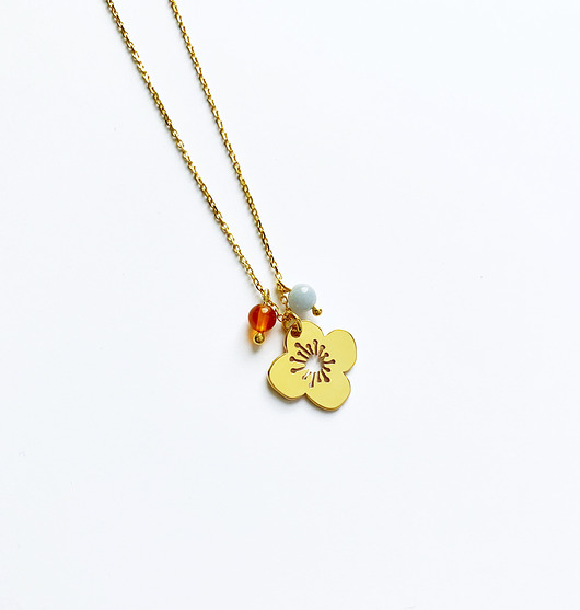 złote naszyjniki Anemone - Naszyjnik- Kolekcja 70's vibe