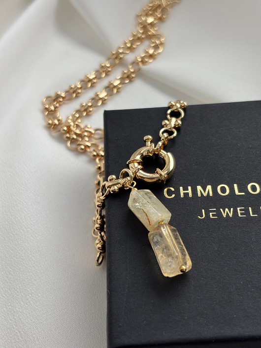 złote naszyjniki Naszyjnik łańcuszek Cytryn