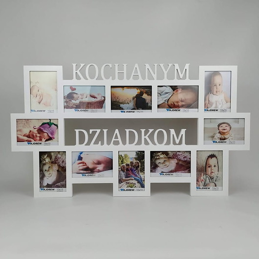 ramki na zdjęcia Multirama ramka na zdjęcia z napisem  Kochanym Dziadkom 12 zdjęć dzień Babci
