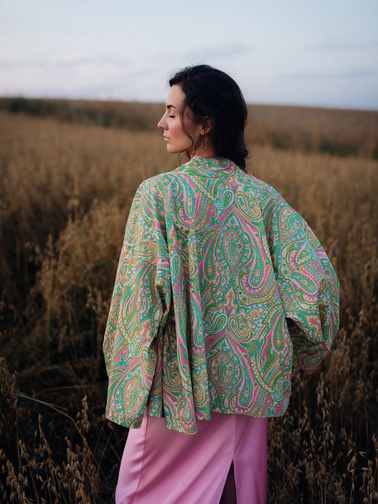 bluzki kimonowe damskie Kimono Hippie short