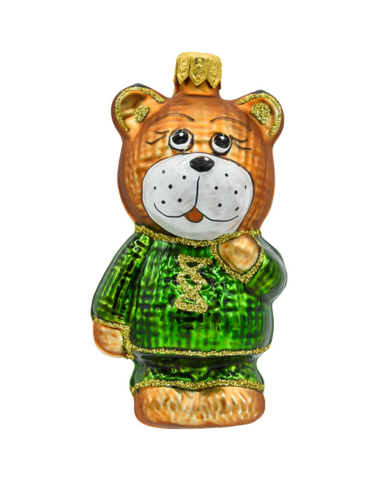 ozdoby choinkowe Bombka choinkowa: Miś w sweterku: zielony