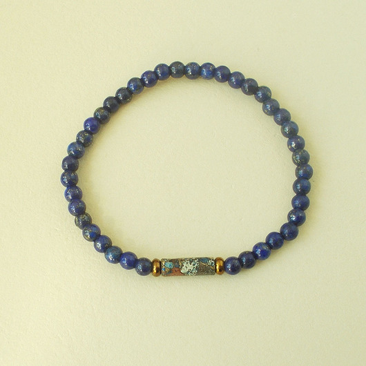 bransoletki z kamieni naturalnych Lapis lazuli i jaspis Bransoletka elastyczna