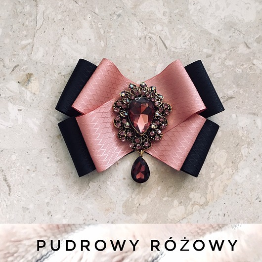 Brosza Glamour NEW Efekt WOW Pudrowy Różowy