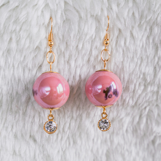kolczyki ceramiczne Kolczyki ceramiczne wiszące PINKY