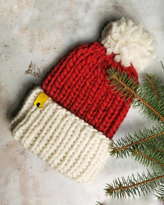 czapki damskie WOOLY POM POM Wełniana czapka z pomponem dla MIKOŁAJKI