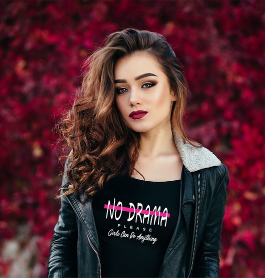 t-shirt damskie Koszulka damska czarna No Drama
