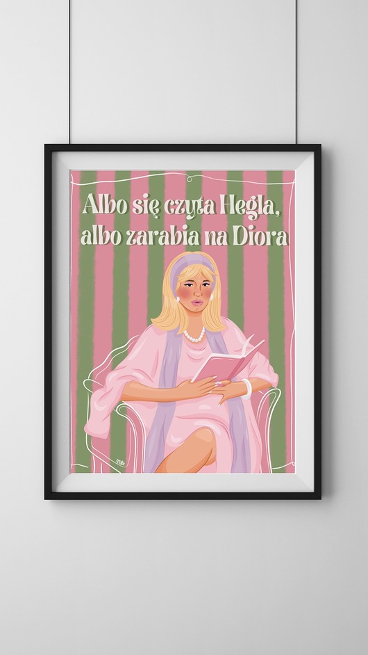 grafiki i ilustracje Plakat "Hegel czy Dior"
