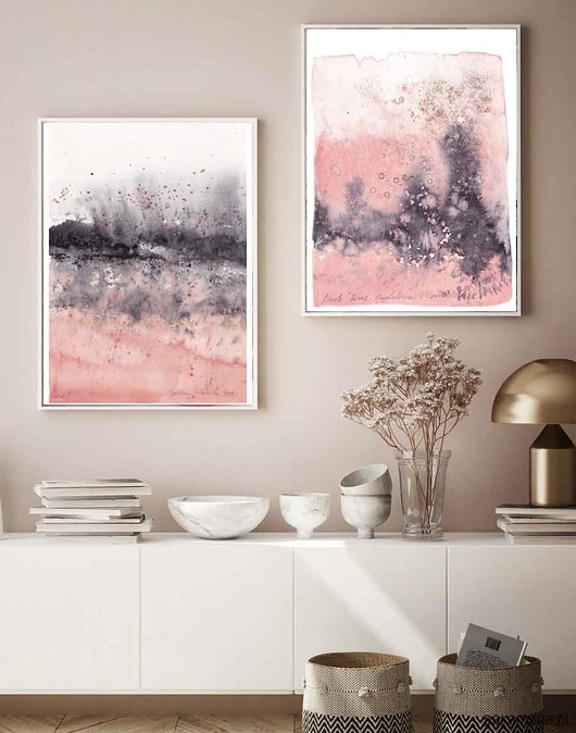 grafiki i ilustracje Zestaw 2 plakatów Blush A3 %