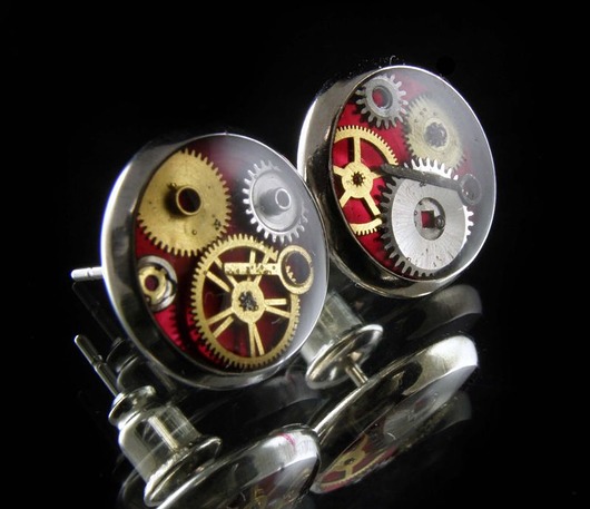 Mechaniczne kolczyki 113 Zegarynki