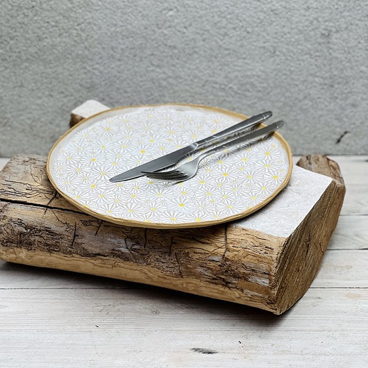patery i talerze Talerz obiadowy w stokrotki 26cm