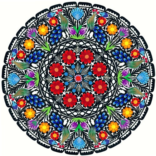 łowicka MANDALA zakochanie na ludowo