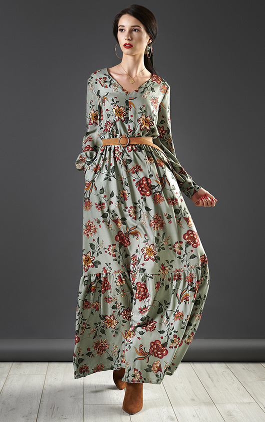 sukienki maxi damskie Suknie maxi w kwiaty PALOMA