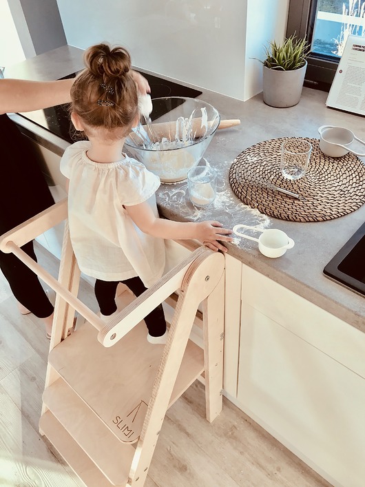 meble do pokoju dziecka Kitchen Helper Slimi - Składany Pomocnik Kuchenny 3 wysokości
