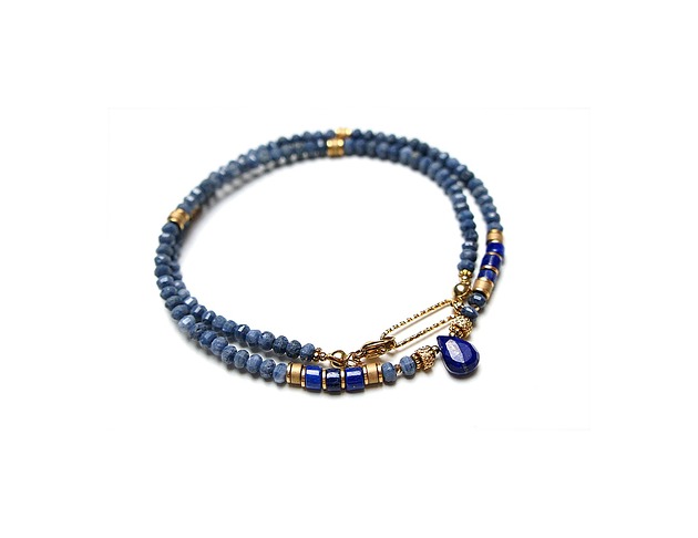 chokery Koral niebieski vol. 2 /choker/20.02.25 - naszyjnik  - Szlachetna kolekcja