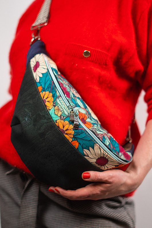 saszetka nerka Ciemna zieleń nerka torebka damska STOKROTKA