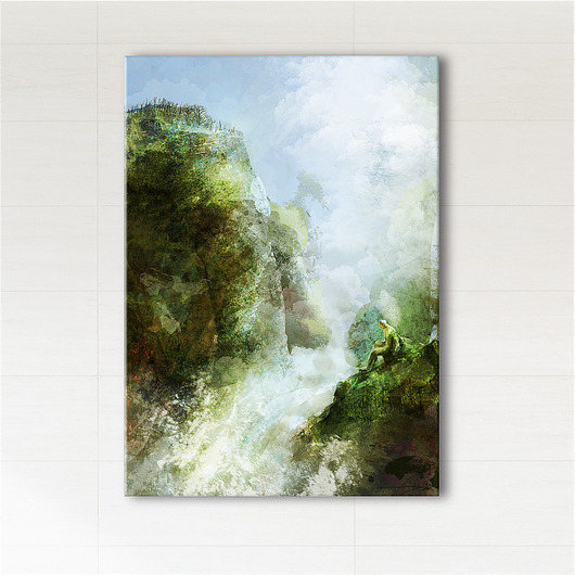 obrazy Obraz - Wodospad - wydruk na płótnie