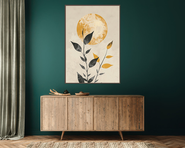 plakaty Liście palmy - Plakat, druk - Chiński Orient, Harmonia Zen, Roślinny #65