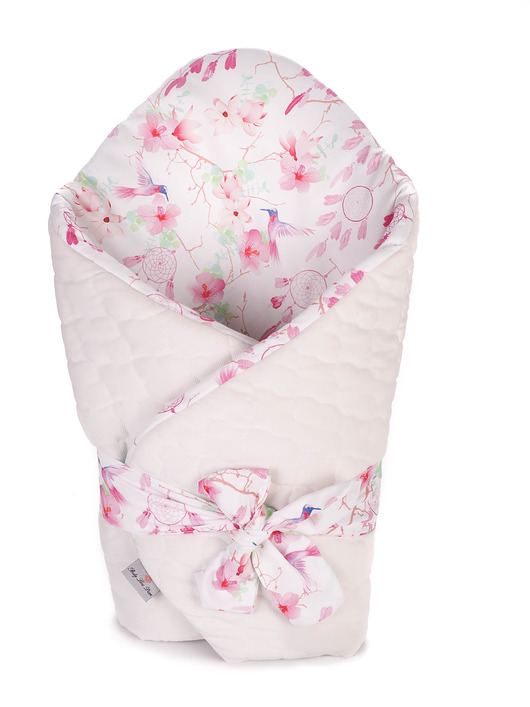 Rożek Becik Niemowlęcy - Kolibry Ecru Baby Love Decor
