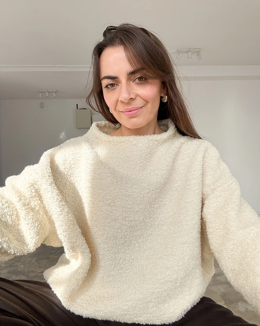 swetry damskie  Wełniany sweter Boucle