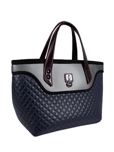 Średni kuferek do ręki FLOWERBAG granatowy GOSHICO