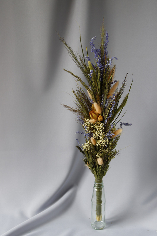 ozdoby wielkanocne Palma wielkanocna z suszonych kwiatów