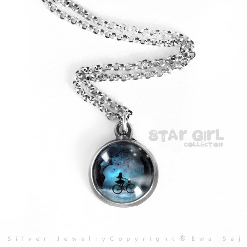 Star Girl i Rower - srebrny mini simple Ewa Saj  Silver