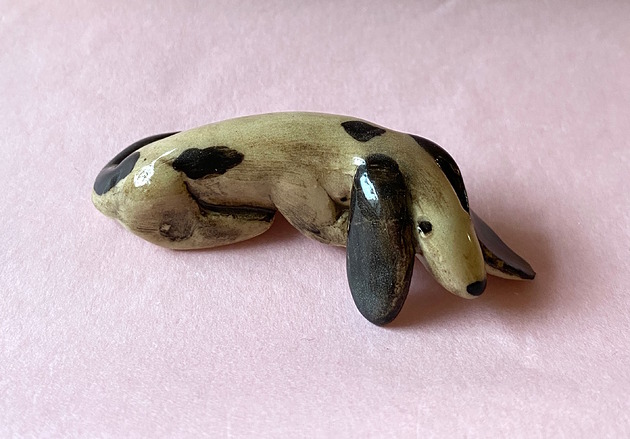 figurki i rzeźby Piesek ceramiczny