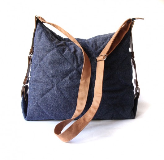 torba -navy blue&brown&dots-zamówienie elfagado