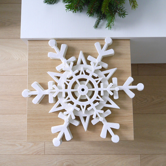 dekoracje świąteczne Śnieżynki pod talerze,białe,2szt, śr.34cm