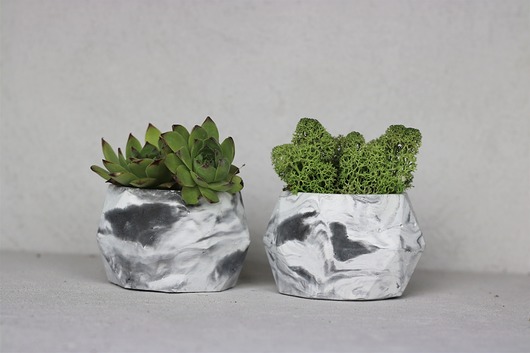 Doniczka z betonu, świecznik, KULKA MARBLE SBN Design