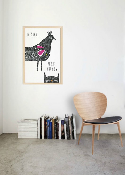 A KUKU !  - plakat ilustrowany A3 Ananas Project