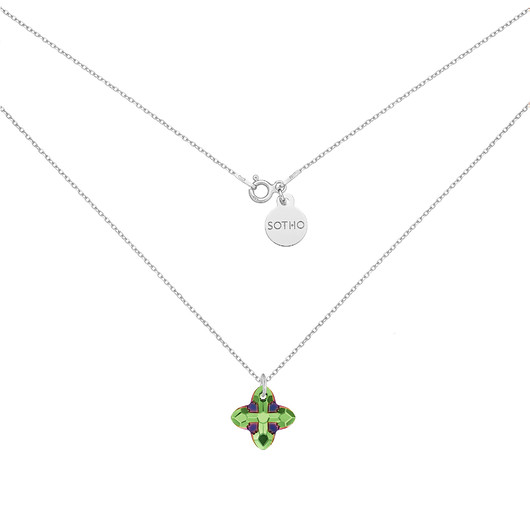 Srebrny naszyjnik z kryształem SWAROVSKI SOTHO