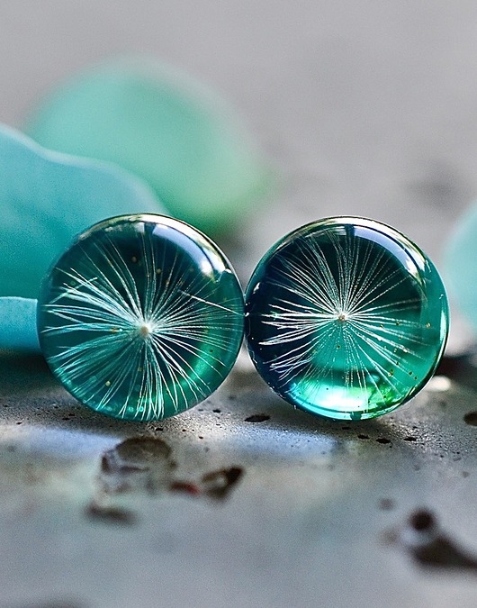 Kolczyki - sztyfty z dmuchawcem Grol Jewellery