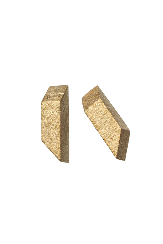 kolczyki pozłacane Kolczyki pozłacane EDGY/ Royal/mikron/szczotkowane