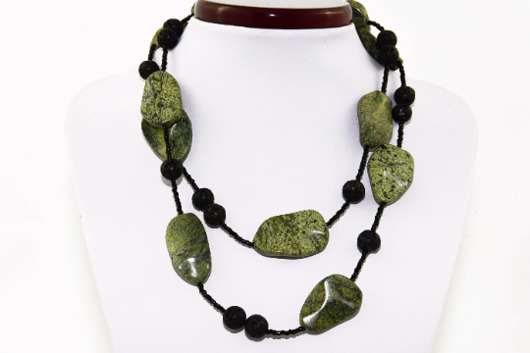korale Naszyjnik z kamieni naturalnych Negro & Verde